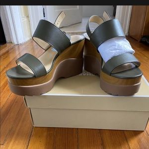 Olive green Michael Kors sandals New in box size 10